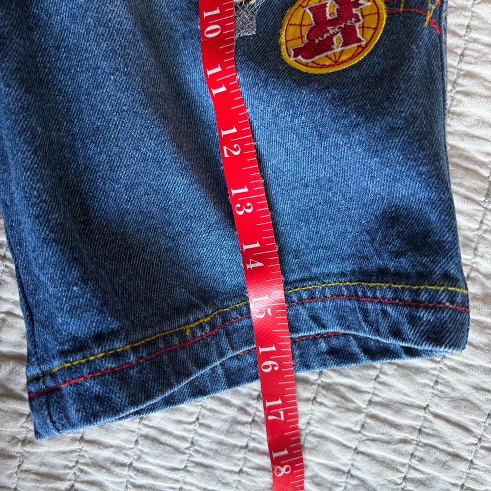 Kids Denim Harlem Globetrotters Shorts‎ 4 Da Street Size 7 EUC - Picture 5 of 6